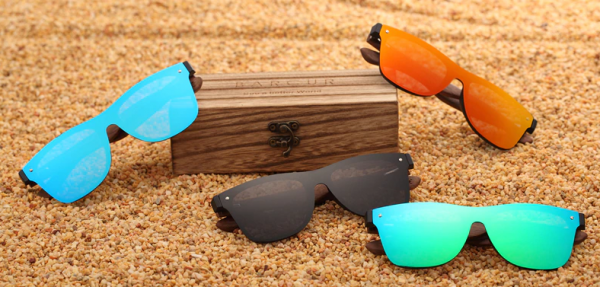 BARCUR Holz Sonnenbrille Männer