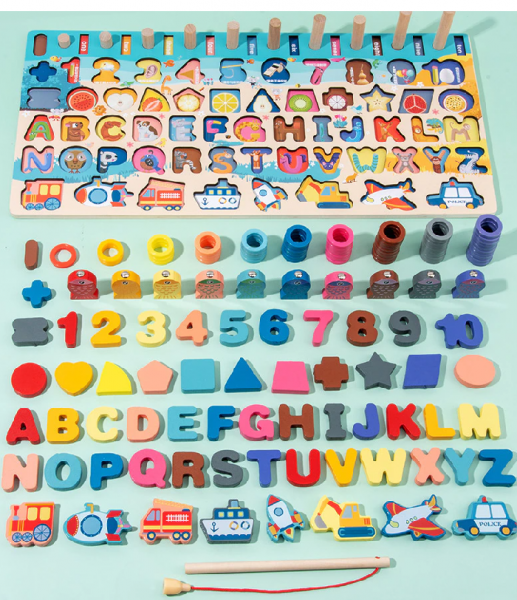 7 in 1 Montessori Pädagogisches Holz Spielzeug
